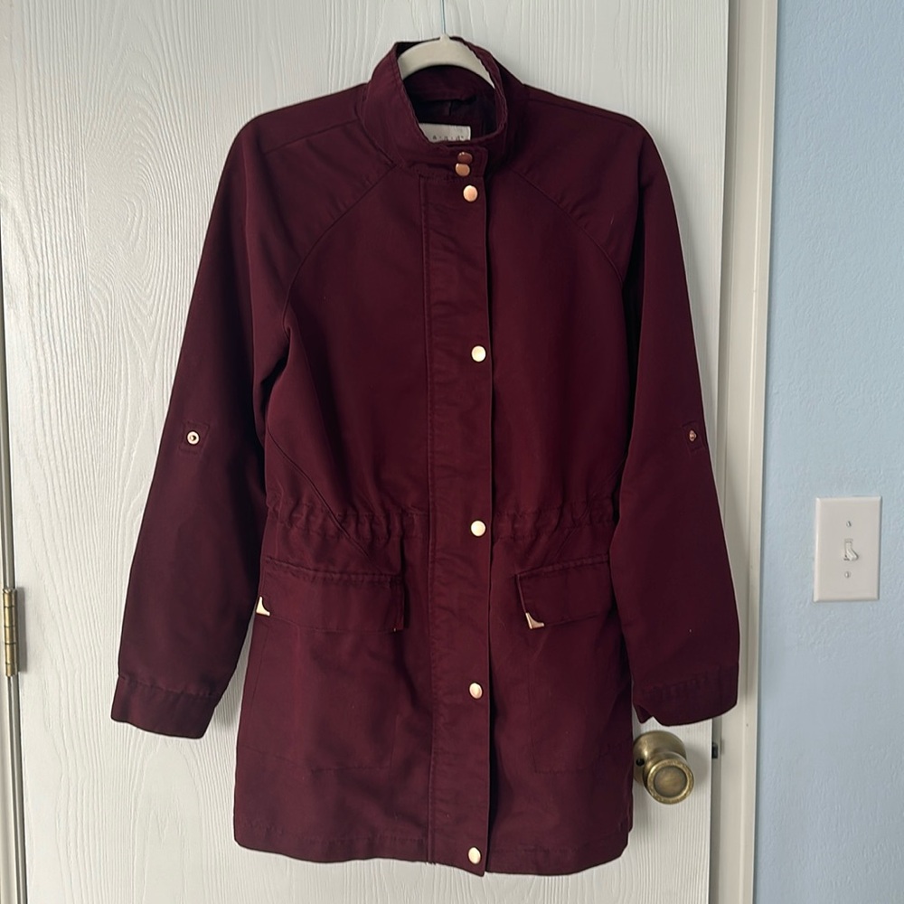 Maroon Rose Gold Light Fall Jacket